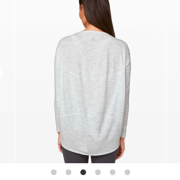 Lululemon back in action long sleeve sz 8, alpine white - Picture 2 of 7